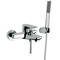 Wall-Mounted Bath Shower Mixer With Bracket And Hand Shower In Chrome